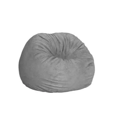 CordaRoy's Chenille Bean Bag Chair, Convertible Chair Folds from Bean Bag to Lounger, As Seen on Shark Tank, Charcoal - Full Size