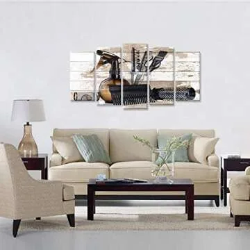 iHAPPYWALL Vintage Barber Shop Wall Art Set – Perfect Gift for Stylists!