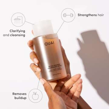 OUAI Detox Shampoo Travel Size - Clarifying Shampoo for Build Up, Dirt, Oil, Product and Hard Water ...