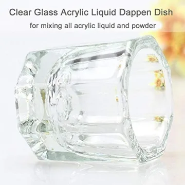 Bulex 2 Pack Glass Dappen Dish for Nail Art