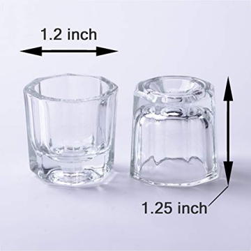 Bulex 2 Pack Glass Dappen Dish for Nail Art