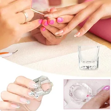 Bulex 2 Pack Glass Dappen Dish for Nail Art