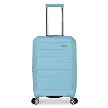 Traveler's Choice Pagosa Indestructible Hardshell Expandable Spinner Luggage, Baby Blue, 2-Piece Set (22/26)