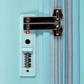 Traveler's Choice Pagosa Indestructible Hardshell Expandable Spinner Luggage, Baby Blue, 2-Piece Set (22/26)