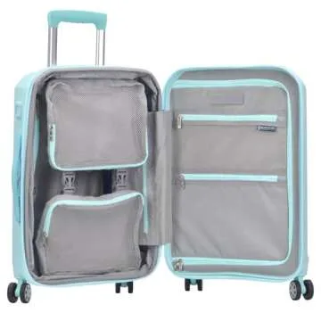 Traveler's Choice Pagosa Indestructible Hardshell Expandable Spinner Luggage, Baby Blue, 2-Piece Set (22/26)