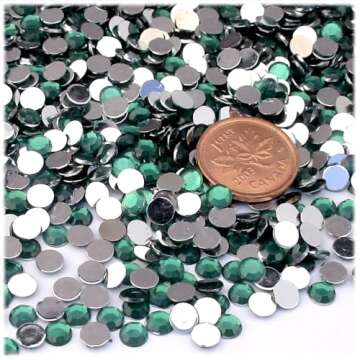 The Crafts Outlet 144pc Rhinestones Round 5mm - 21ss Flatback Hot Pink or Rose HPK