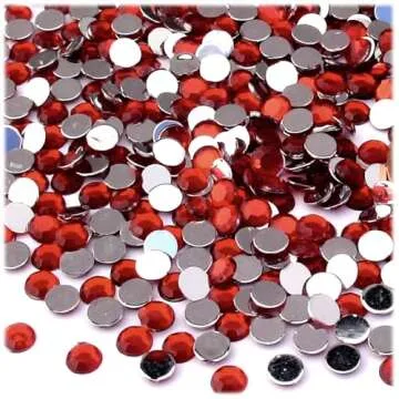The Crafts Outlet 144pc Rhinestones Round 5mm - 21ss Flatback Hot Pink or Rose HPK