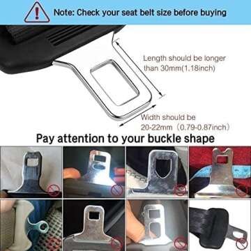 Car Seat Belt Pad Plug Locking Buckle Booster - 2pcs for Added Comfort and Safety