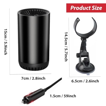 Portable Car Heater with Fast Defrost & Defog