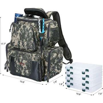 Piscifun Fishing Tackle Backpack: Waterproof & Spacious