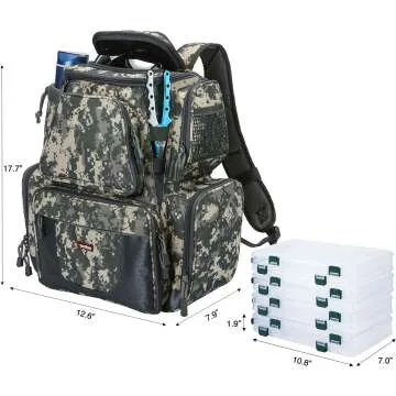 Piscifun Fishing Tackle Backpack: Waterproof & Spacious