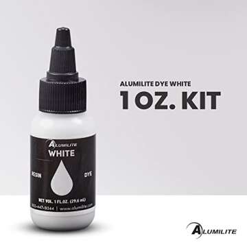 Alumilite Liquid Color Dye Tint for Resin Casing, White, Highly Concentrated for Epoxy Coating, and ...