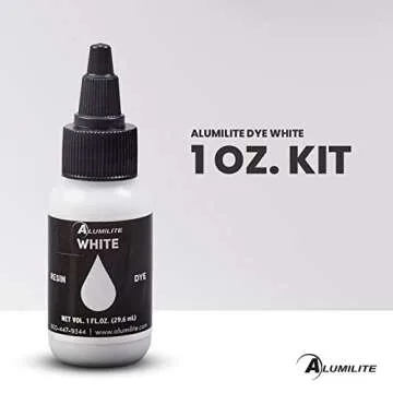 Alumilite Liquid Color Dye Tint for Resin Casing, White, Highly Concentrated for Epoxy Coating, and ...