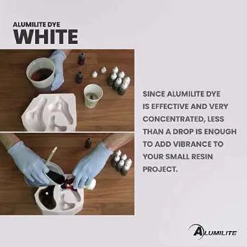 Alumilite Liquid Color Dye Tint for Resin Casing, White, Highly Concentrated for Epoxy Coating, and Urethane, Ideal for Coloring Clear, Translucent, Opaque Art and Craft Projects - 1 Oz