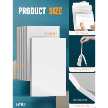 Note Pads 3x5, 6 Pack Small Notepads 3x5 Memo Pads, Small Notebooks 3x5 Scratch Pads, Small Writing ...