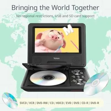 YOTON 9.5" Portable DVD Player - Perfect for Travel