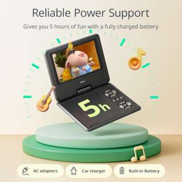 YOTON 9.5" Portable DVD Player - Perfect for Travel