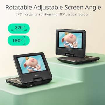 YOTON 9.5" Portable DVD Player - Perfect for Travel