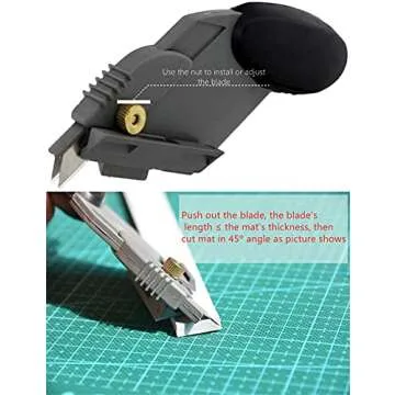 Raih 45&90° Easy Mat Cutter with 6 Blade Spare