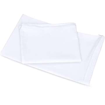 Utopia Bedding Waterproof Throw Pillow Protectors (No Pillow Inserts) with Zipper European (2 Pack, White), Bed Bug Proof Outdoor Bed Couch Decorative Pillow Encasement Covers