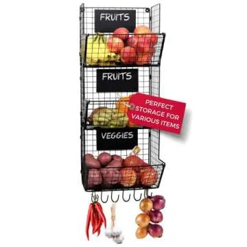 Granrosi Wall Hanging Fruit Baskets - Stylish Kitchen Storage