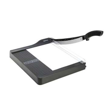 Amazon Basics Guillotine Paper Cutter with Blade Lock, Heavy-Duty, 12-Inch, 10-Sheet