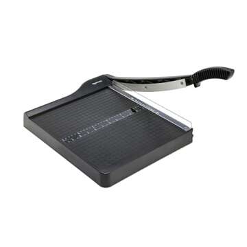 Amazon Basics Guillotine Paper Cutter with Blade Lock, Heavy-Duty, 12-Inch, 10-Sheet