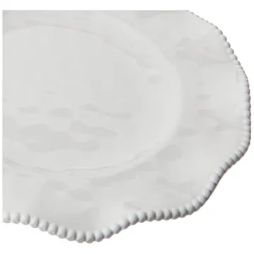 Certified International Perlette Cream Melamine Dinner Plates