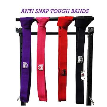 The X Bands Tough Bands - Anti-Snap Fabric Resistance Bands for Women & Men - Extra Strength Workout...