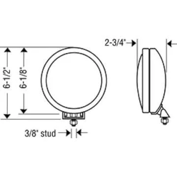 KC HiLiTES 1135 Apollo Pro 6"" 55W Replacement Fog Light with Polymax Housing and Stone Guard for Jeep Wrangler TJ