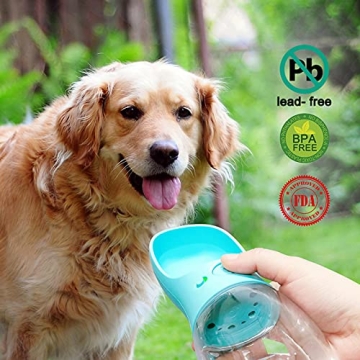 Dog Water Bottle for Walking, Dispenser Pet Portable Dogs Cats 12OZ 19OZ Travel Drink Bottle Bowls BPA Freee,Leak Proof,Food Grade (12oz (12oz), Dream Blue)