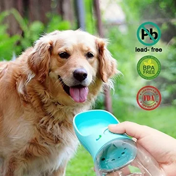 Dog Water Bottle for Walking, Dispenser Pet Portable Dogs Cats 12OZ 19OZ Travel Drink Bottle Bowls BPA Freee,Leak Proof,Food Grade (12oz (12oz), Dream Blue)