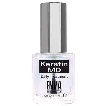 EMMA BEAUTY Keratin md daily treatment nail and cuticle repair oil, 100% vegan and cruelty-free, 0.5 Ounce