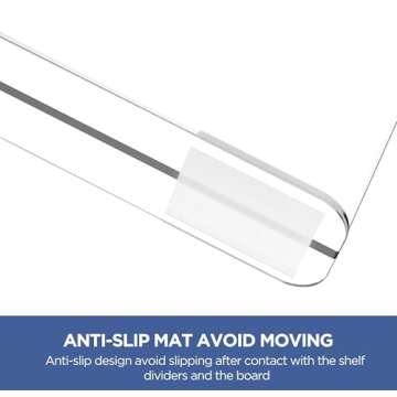 HBlife 8 Pack Clear Shelf Dividers, Vertical Purse Organizer for Closet Perfect for Sweater, Shirts, Handbags in Bedroom and Kitchen, Adjustable Acrylic Bookshelf for Organization