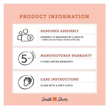 South Shore Axess 5-Shelf Narrow Bookcase in Pure Black