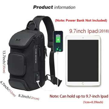 OZUKO Sling Backpack for Men - Stylish & Functional