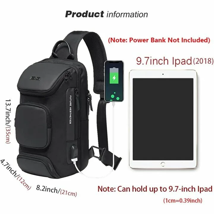 OZUKO Sling Backpack for Men - Stylish & Functional