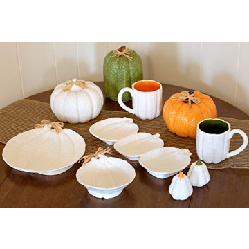 Boston International Ceramic Textured Serving Plate for Entertaining