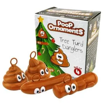 Fairly Odd Novelties Poop Ornaments - Hilarious Touch for Christmas!