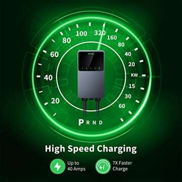 Autel MaxiCharger Home Electric Vehicle (EV) Charger, up to 40 Amp, 240V, Level 2 WiFi and Bluetooth...