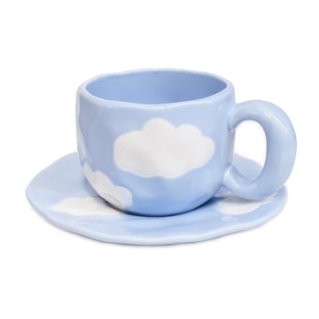 Noviko Cloud Mug with Saucer Charm for Everyone