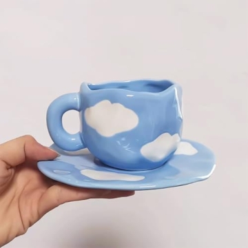 Noviko Cloud Mug with Saucer Charm for Everyone