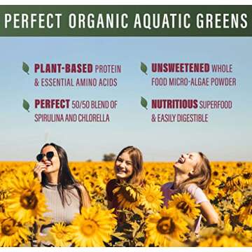 Perfect Supplements – Perfect Aquatic Greens Powder – 135 Grams – Organic Spirulina and Chlorella Supplement – Nutritious Superfood