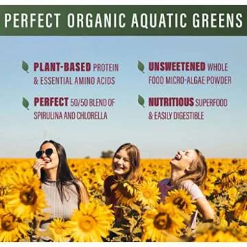 Perfect Supplements – Perfect Aquatic Greens Powder – 135 Grams – Organic Spirulina and Chlorella Supplement – Nutritious Superfood
