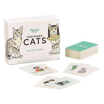 Ridley’s Costume Cats Memory Game – Includes 50 Matching Cards and Instructions – Memory Card ...