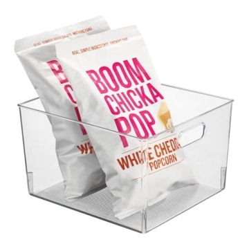 mDesign Clear Plastic Storage Bins for Kitchen Organization