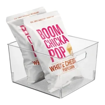 mDesign Clear Plastic Storage Bins for Kitchen Organization