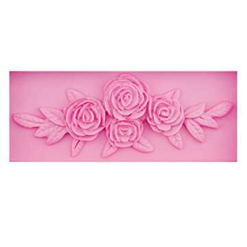 1pc Cute Lovely Rose Flower Garland Form Silicone Mold for DIY Soap Mould Desserts Cupcake Cake Topp...