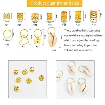 JALANCY 202 Pcs Hair Jewelry Set for Women - Dazzling Accessories