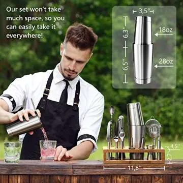 Redrocks Bartender Kit – Ultimate Cocktail Shaker Set